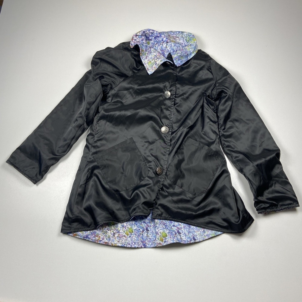 I-Reversibles Reversible Water Repellent Jacket XS Abstract Art Paint Splash NWT - Picture 3 of 6